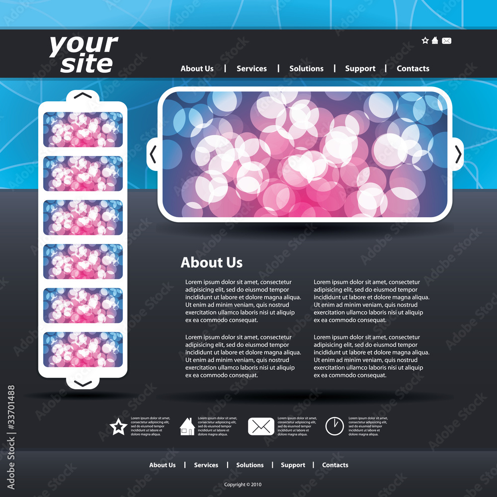 Poster vector web site design template