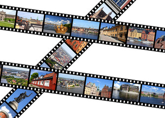 Stockholm travel - filmstrips with photos
