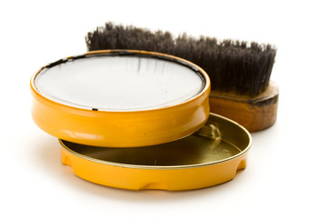 Shoe polish isolated on the white background