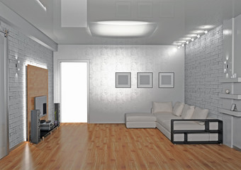 Naklejka na ściany i meble Living room 3D