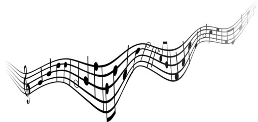 Logo notes de musique. Musique. Partition.