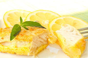 Fish fillets fried in batter