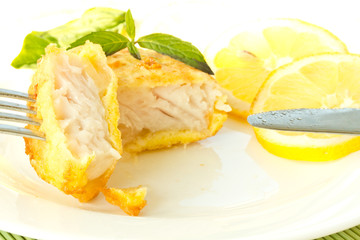 Fish fillets fried in batter