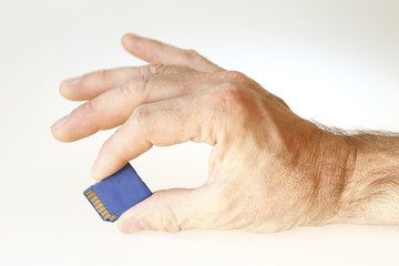 Speicher zwischen den Fingern