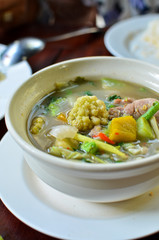 Spicy vegetables soup