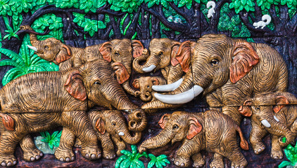 Native Thai style molding art