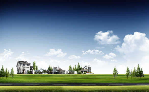 New house landscape