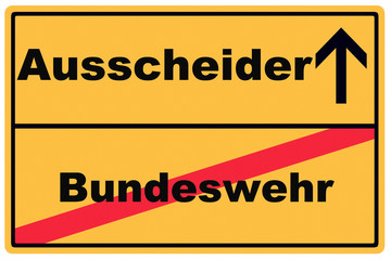 Schild Ausscheider Bundeswehr