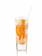 Cocktail of peach nectar and ice cream