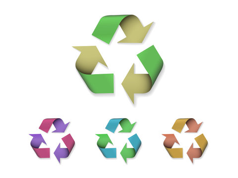 Symbole recyclage en couleurs