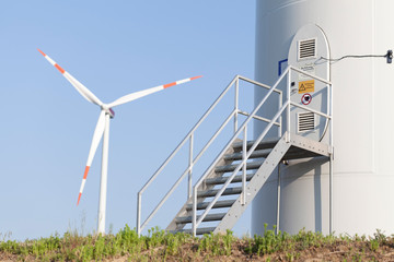 Zugangsbereich einer Windkraftanlage