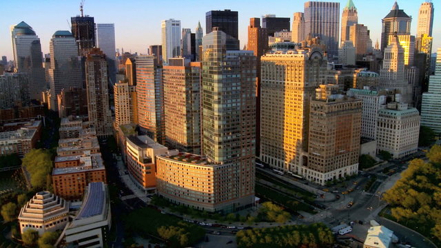 Aerial view of New York and Iconic Skyline, Manhattan, America, USA