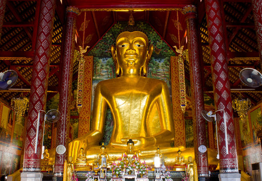 Golden Buddha Image in Temple