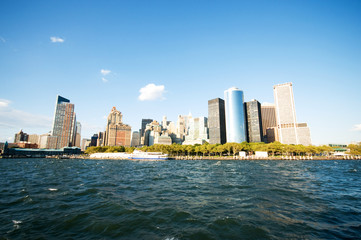Fototapeta premium New York city panorama with tall skyscrapers