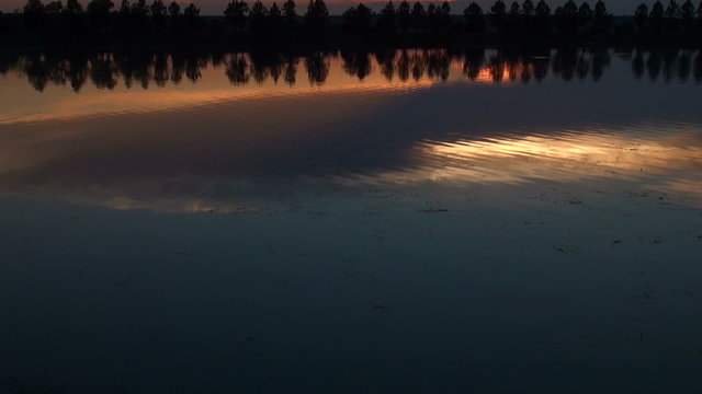 Sunset over the lake