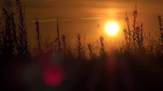 Sunset over the lake