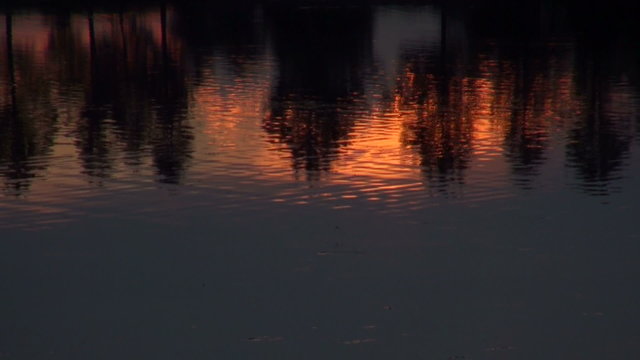 Sunset over the lake