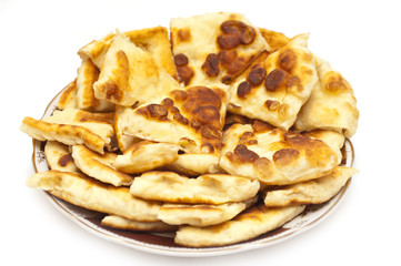 Freshly baked traditional Tatar flat bread