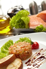 appetizer with salmon