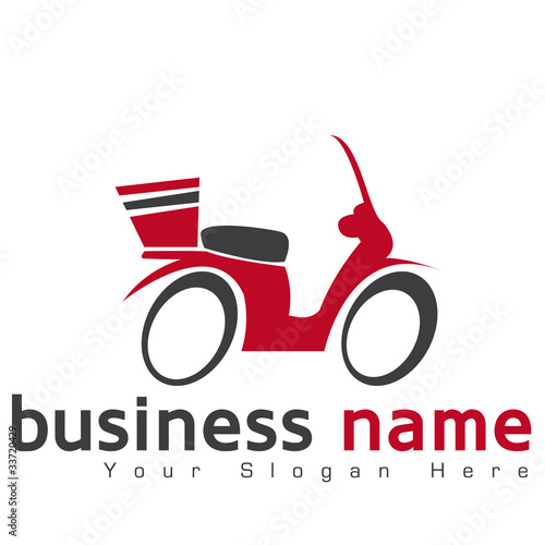 "logo livraison, scooter" fichier vectoriel libre de droits sur la
