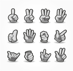 Fototapeta premium Cartoon Hands collection ,vector