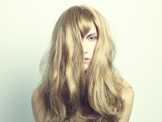 Fototapeta premium Beautiful woman with magnificent hair