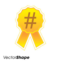 Obraz premium Shiny rating badge, first prize