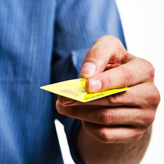Man using a credit card