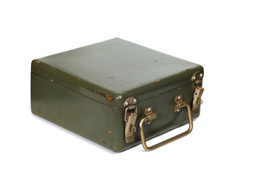 Vintage green suitcase