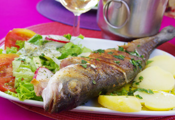 grilled bass