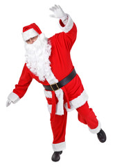 funny pose of santa claus