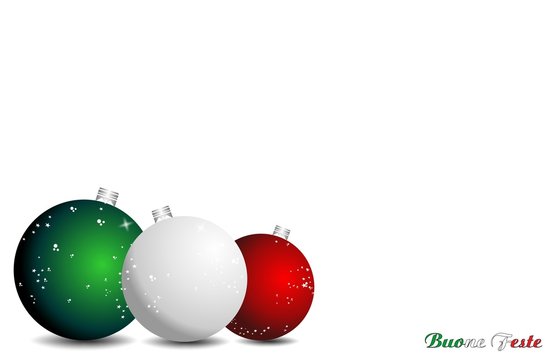 Christmas Italian Background, Ball Flag