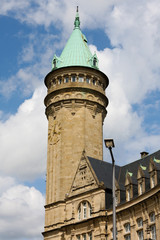 Obraz premium Famous bank tower in Luxembourg City