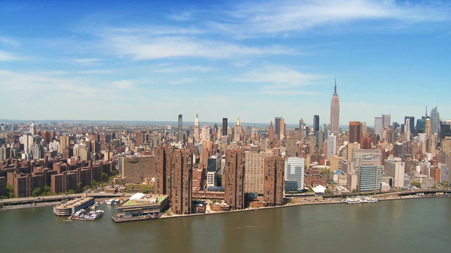 Aerial view of Midtown Manhattan, NY, USA