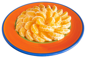 plate of tangerines