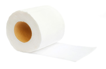 White tissue roll isolated over white background