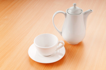 Tea on the wooden table