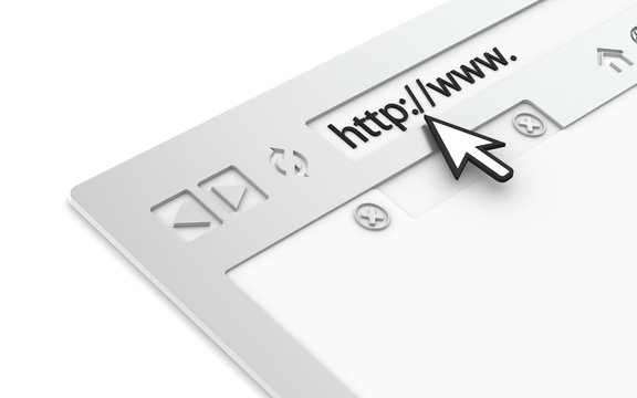 Chrome Browser window, isolated on white