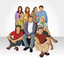 Obraz premium Group of young people