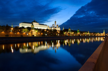 Naklejka premium Russia Kremlin and river in the Moscow city