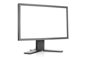 Computer monitor isolated, blank screen