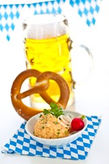 obatzda cheese and beer