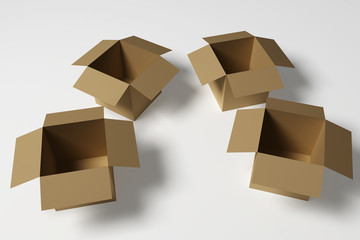 Four Empty Boxes
