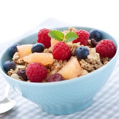 Breakfast cereals with fruits