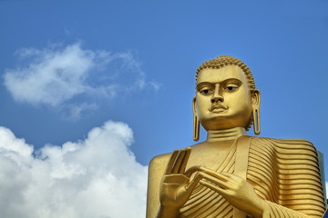 Golden Buddha Statue in Dambulla, Sri Lanka