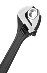 Adjustable spanner with metal nut