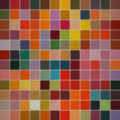 Grunge oil painting of bright colored squares