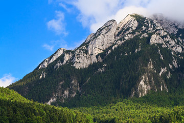 mountains and clouds