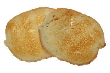 Two slices tosted white bread