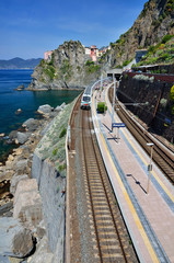 Fototapeta premium Manarola train station, Cinque Terre